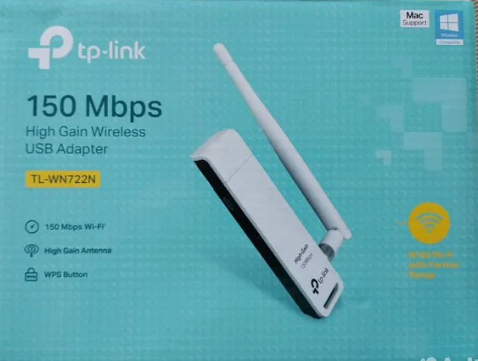 Сетевой адаптер TP-LINK TL-WN722N, 2,4 Ггц, 150 mbps, USB 2.0, 1 антенна