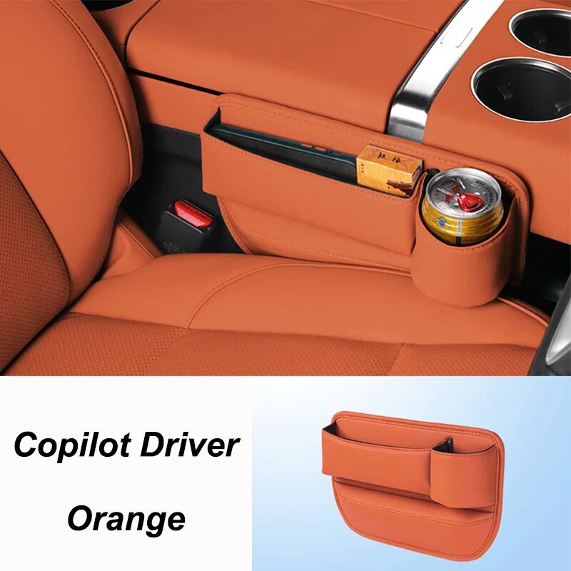 Для ведущего Ideal LiXiang L7 L8 L9 2022 2023 2024, органайзер для автомобильного сиденья, ящик для хранения, герметичные карманы, аксессуары, copilot orange 1pcs