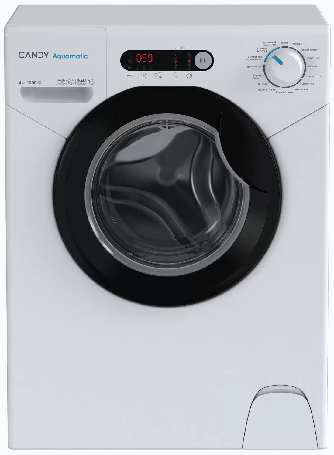 Стиральная машина Candy Aquamatic AQUE 1043DR-07 белого цвета под раковину