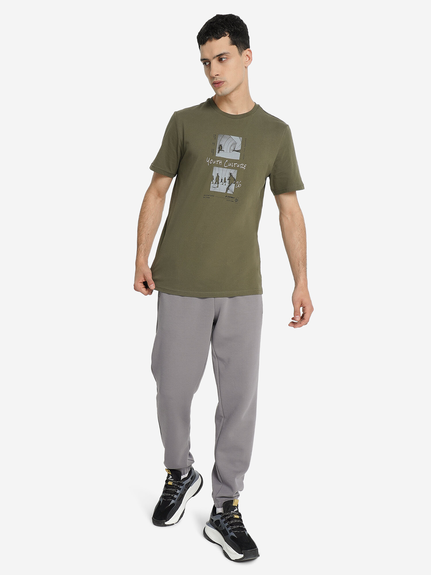 Футболка Demix, размер 48, зеленый — фото 1