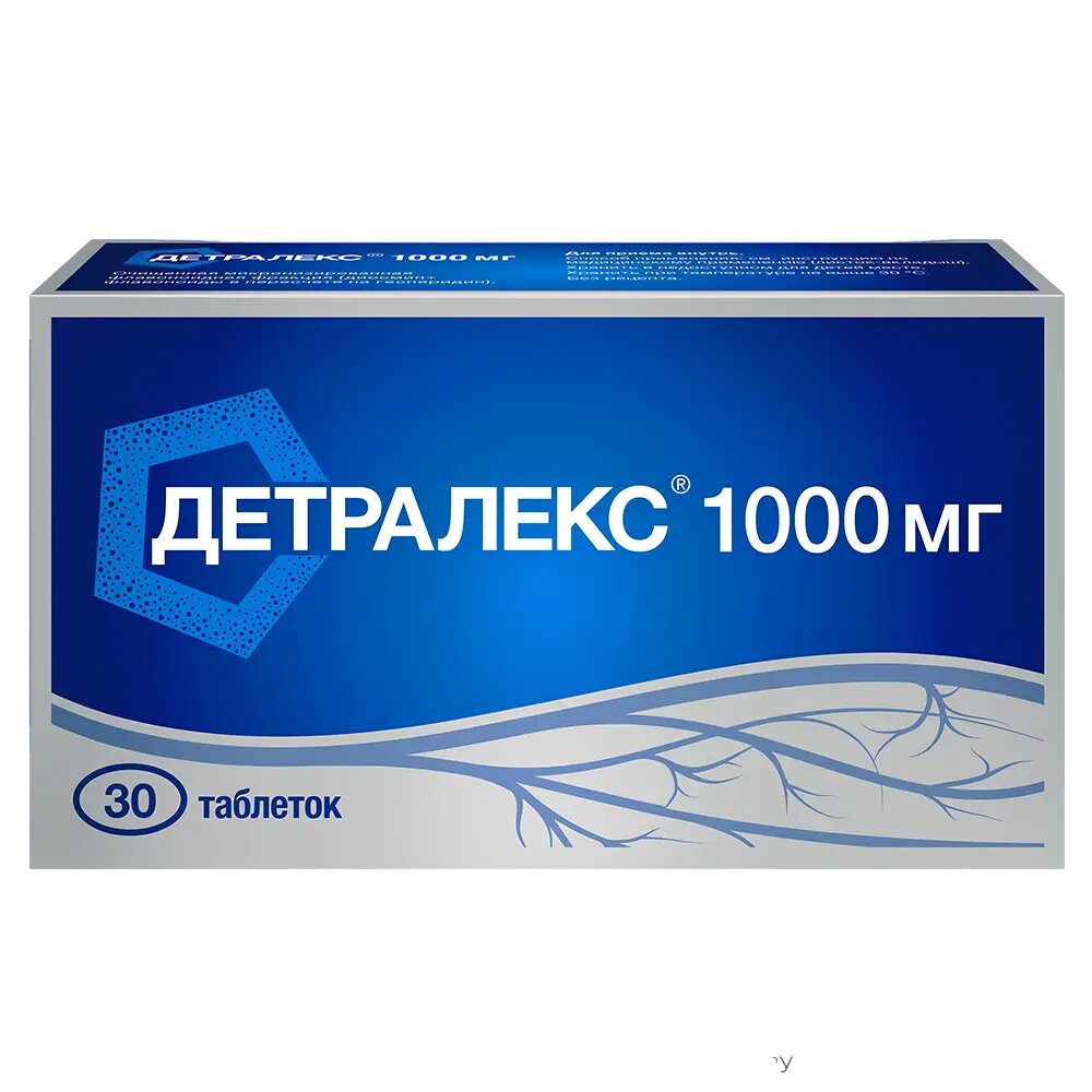 Детралекс таблетки покрыт. плен. об. 1000 мг 30 шт