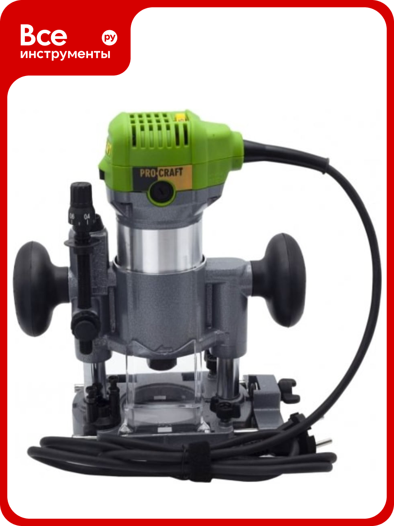 Фрезер PROCRAFT 700 Вт 16000-35000 об/мин патрон 68 мм глубина 0-37 мм POB980