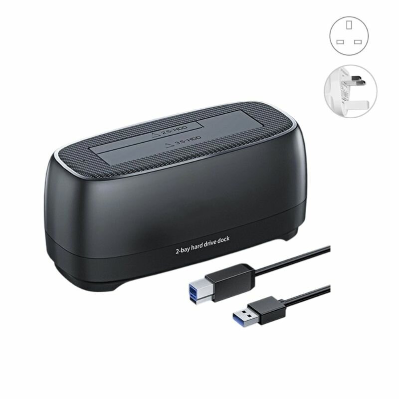 Док-станция для HDD/SSD с режимом энергосбережения и поддержкой до 40ТБ, Интерфейс USB - Стандартный стиль