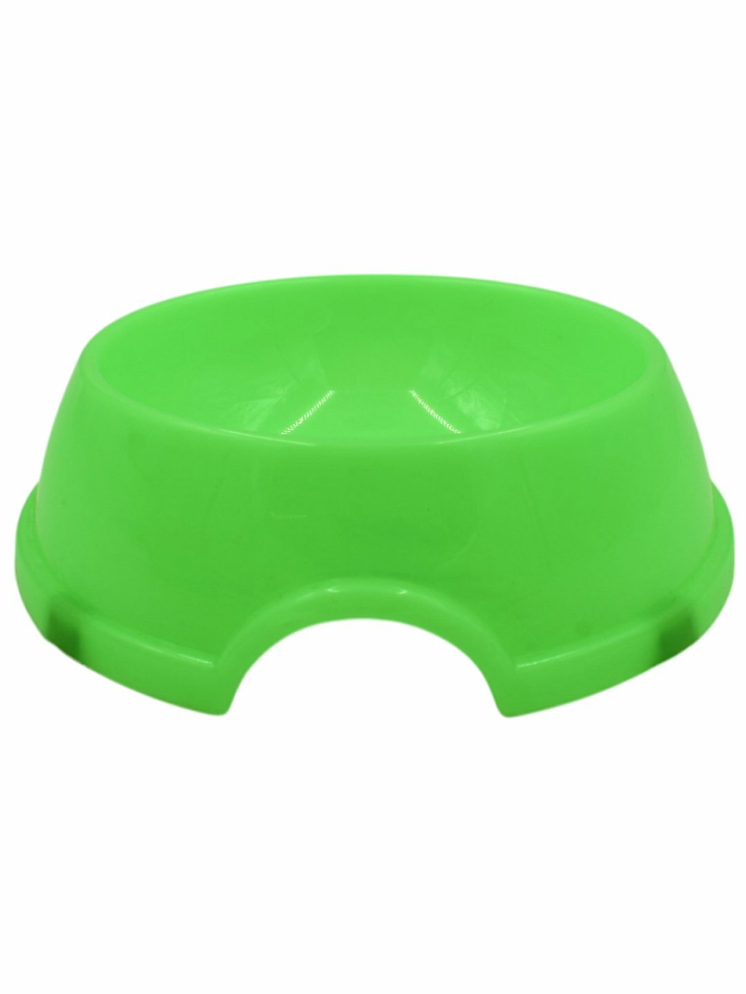 Миска для кормления, для кошек и собак, пластик, круглая, салатовая — фото 1