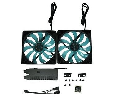 Охлаждение для видеокарт GELID Solutions SL-PCI-02 PCI Slot Fan Holder, кулер для видеокарты, 2 вентилятора