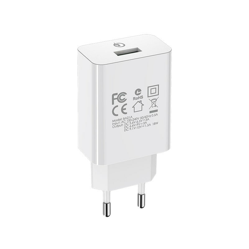 Сетевое зарядное устройство BA21A Long journey QC3.0 EU белый — фото 1