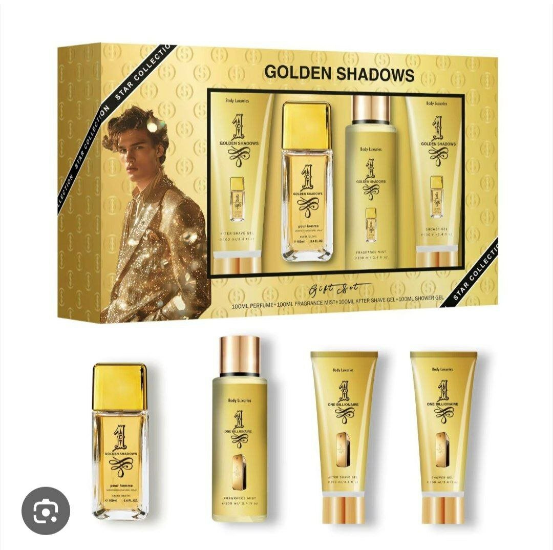 Подарочный набор 4in1 Golden Shadows — роскошная и элегантная коллекция для мужчин, незабываемый подарок для ваших близких.
