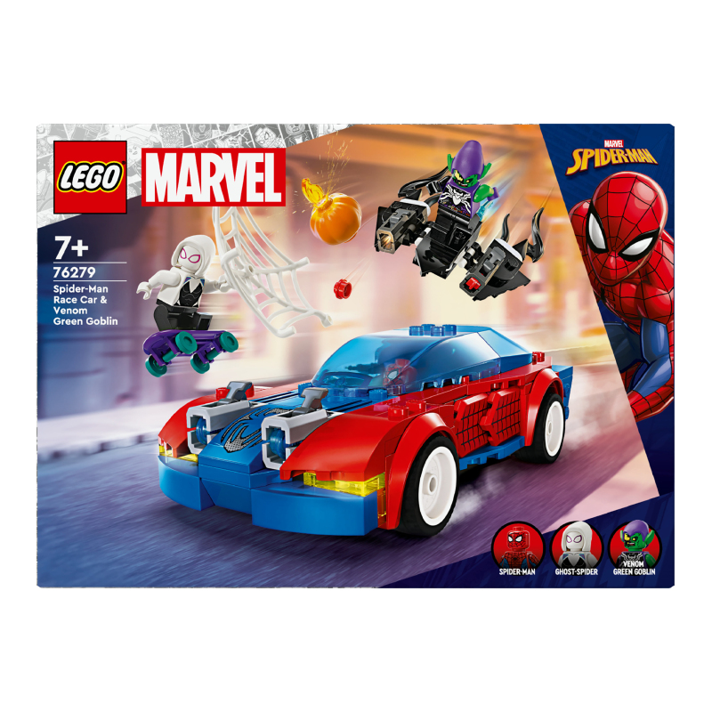 Детали LEGO Marvel Super Heroes 76279 Гоночная машина Человека-паука и Зеленый гоблин Веном, 227 дет.