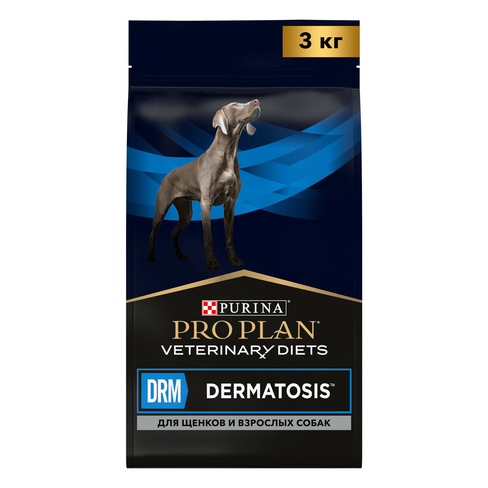 Сухой корм для собак Pro Plan Veterinary Diets Dermatosis при дерматозах и выпадении шерсти 3 кг