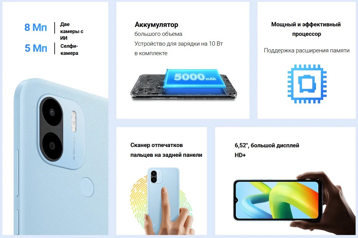 Смартфон Xiaomi Redmi A1+, 2+32 GB, Light Green - фото №11