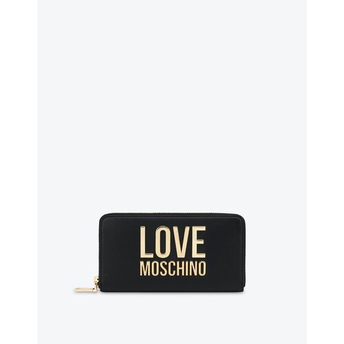 Кошелек LOVE MOSCHINO, фактура гладкая, черный