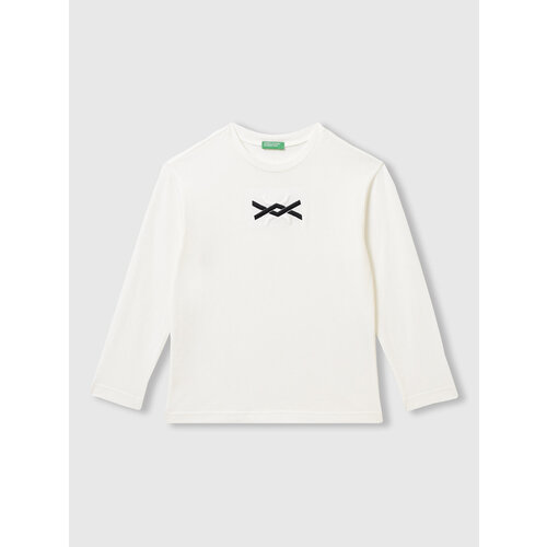 фото Лонгслив united colors of benetton, размер 160 (el), белый