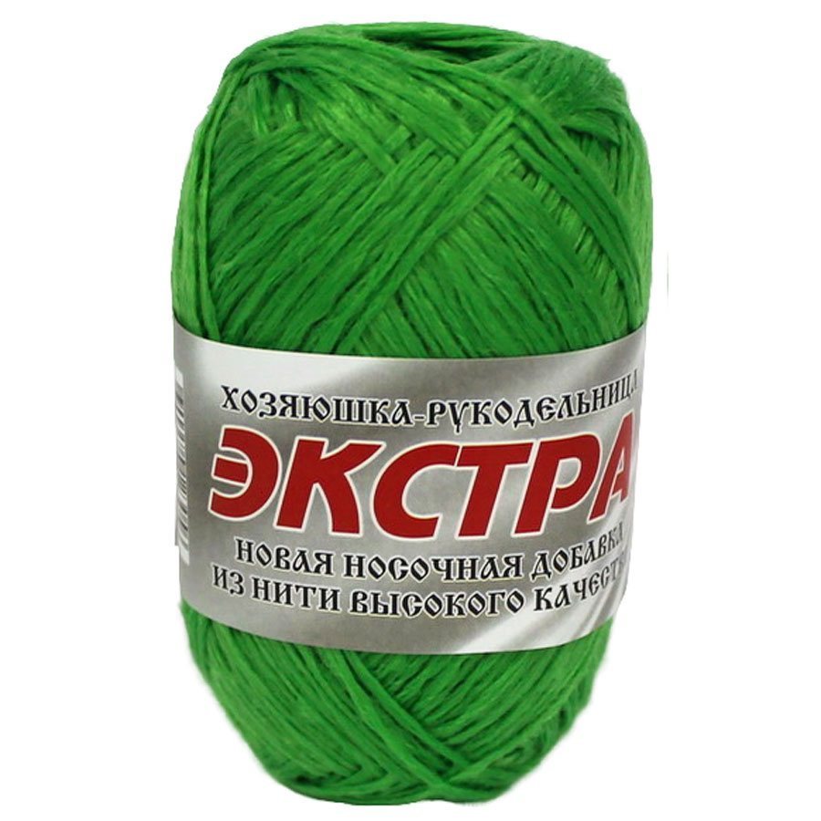 Пряжа Носочная добавка Экстра зеленый (5 мотков)