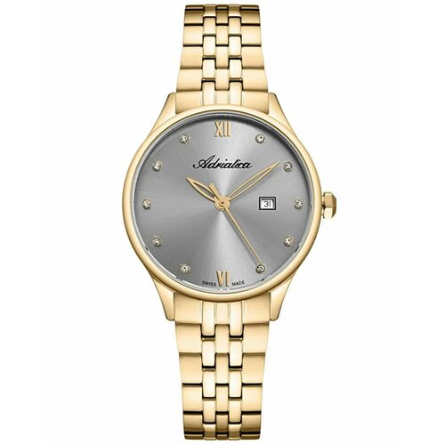 фото Наручные часы adriatica часы наручные женские adriatica a3547.1187q гарантия 2 года, золотой