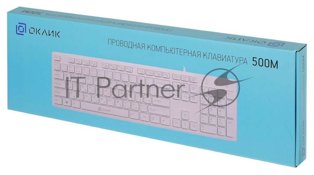 Клавиатура OKLICK , USB, белый - фото №20
