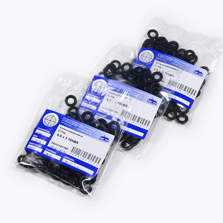Кольца резиновые уплотнительные (O-ring) 6.5х3 70NBR (упаковка 100 шт. ±5%)