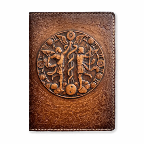 Обложка для паспорта kRAst, коричневый