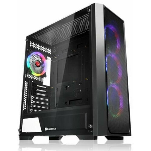 Корпус eATX Raijintek PONOS MS4 0R20B00197 черный, без БП, боковая панель закаленное стекло, USB 3.0, 2*USB 2.0, audio корпус raijintek ponos ms4 black 0r20b00197