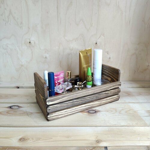 Корзинка деревянная для хранения Hand made 27x14x11см