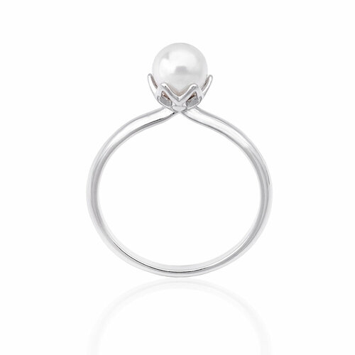 Перстень Majorica Giselle, серебро, 925 проба, родирование, жемчуг, размер 18.1, серебряный