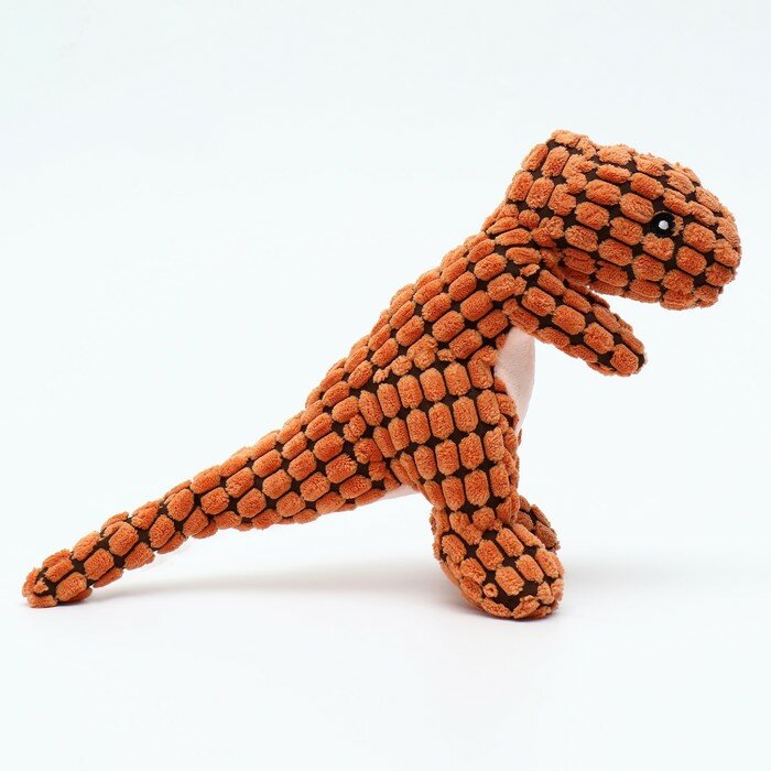 Игрушка мягка для собак "Дино", 32 см, оранжевый - фотография № 2