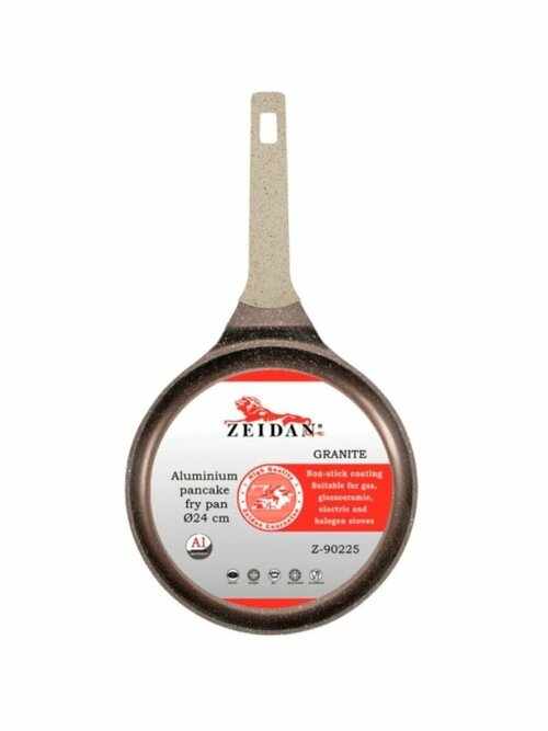 Сковорода блинница Zeidan Z-90225 / 24 см / каменное антипригарное покрытие