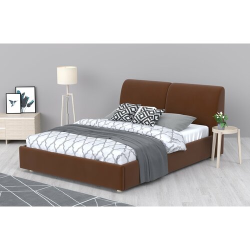 Кровать Бекка Velvet Brown ARSKO, 140x200