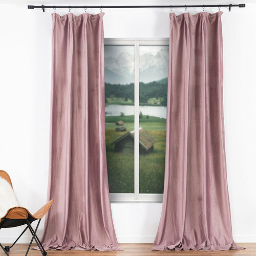 Штора вельвет розовая 150х270 см Casa Conforte Holland Вельвет 2 шт. (6176935)