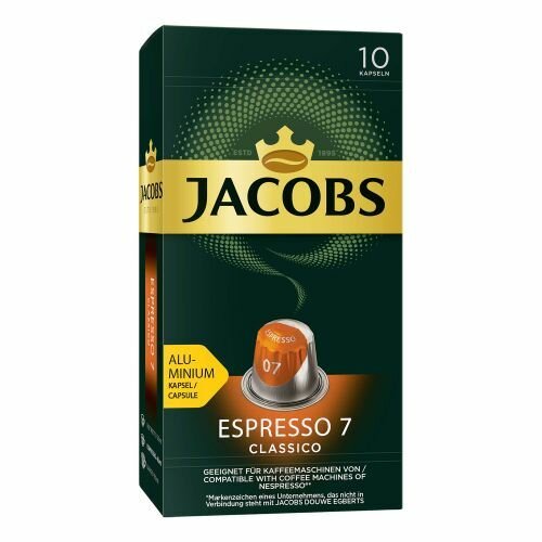 Кофе Jacobs Espresso 7 Classico молотый в капсулах 52 г х 10 шт