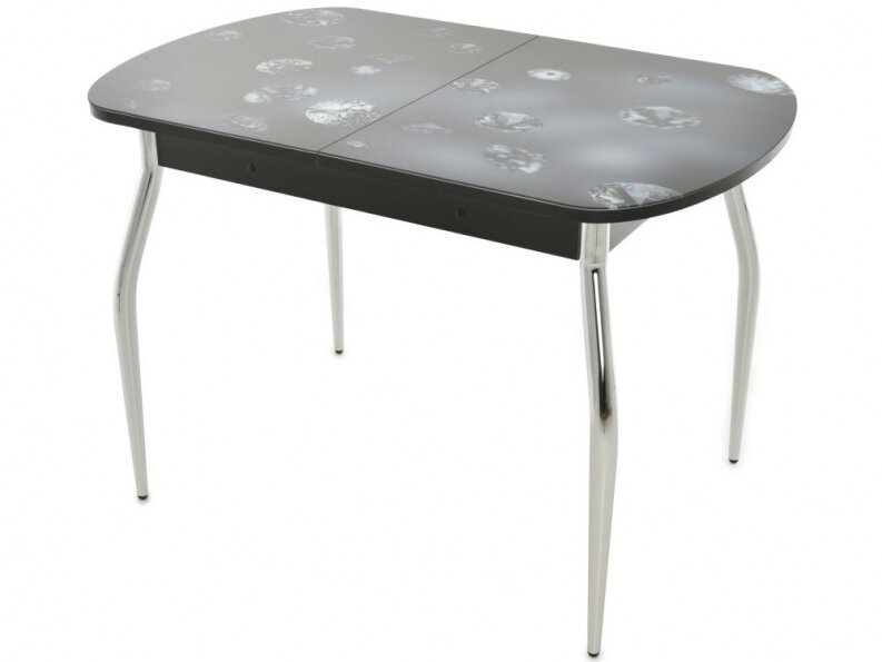 фото Стол ДМФ Аврора Ривьера фотопечать Текстура-9/Хром
