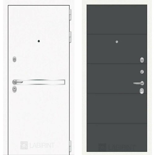 Входная дверь Labirint Лайн WHITE 13 Графит софт 960x2050, открывание левое входная дверь labirint лайн white 19 белый софт 960x2050 открывание левое