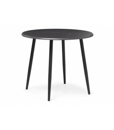 фото Стол Абилин 100 мрамор черный / черный матовый