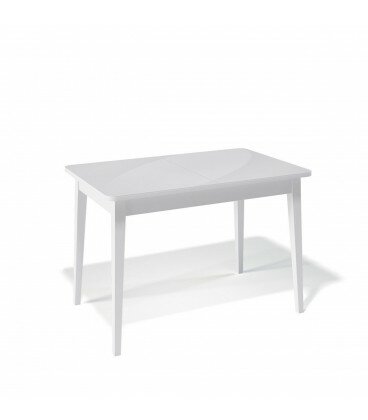 фото Стол KENNER 1100 М белый/стекло белое глянец
