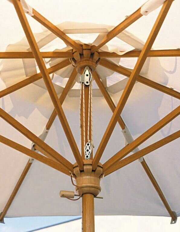 Зонт профессиональный ReeHouse Palladio Standard 2500x2500 Натуральный, слоновая кость - фотография № 2