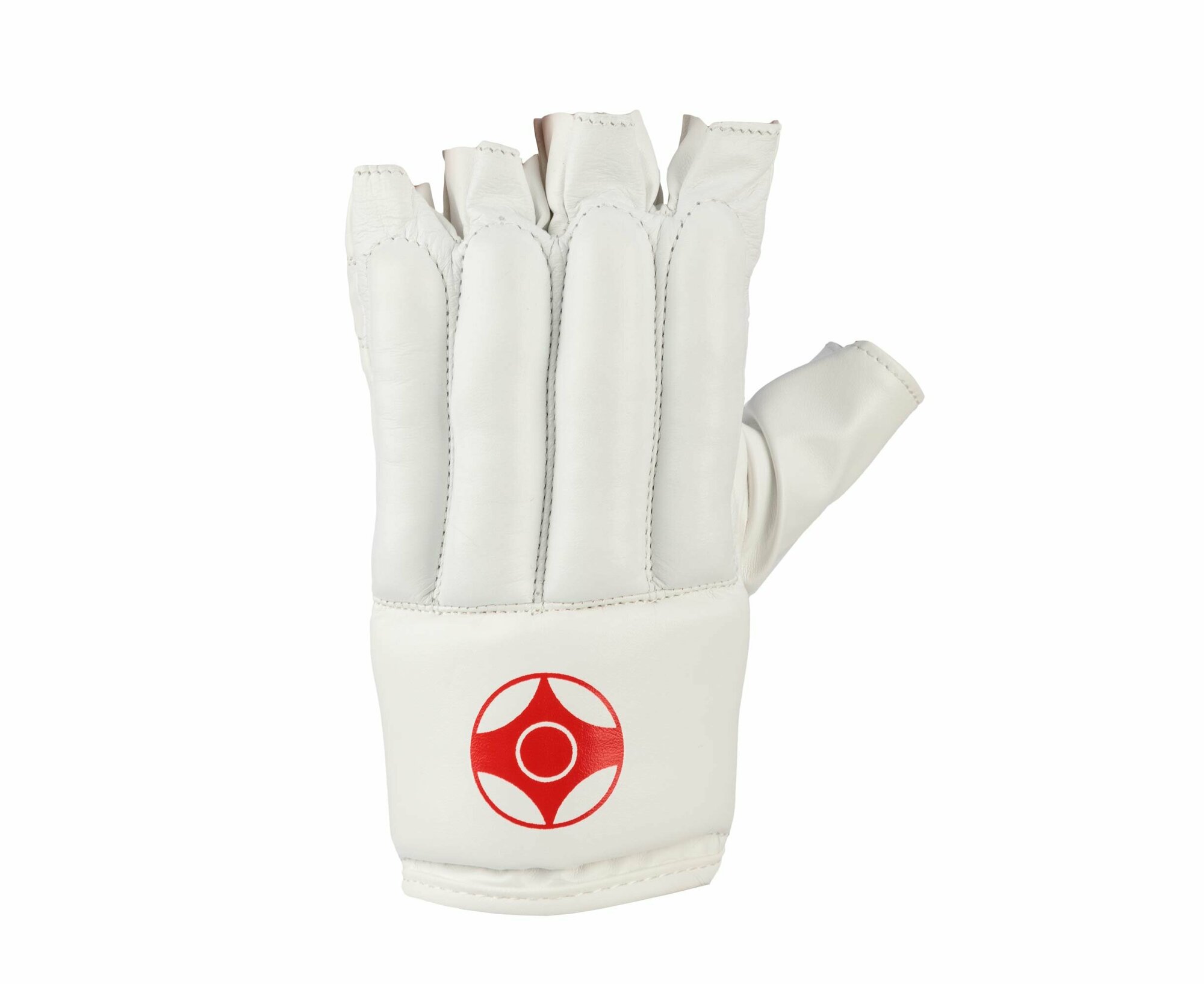 Перчатки снарядные (Шингарты) Clinch Bag Gloves Cut Finger Kyokushinkai белые (размер S/M)
