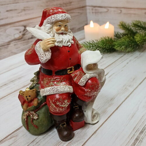 Breitner Новогодняя фигурка Санта Клаус со свитком подарков 17 см 83-0611
