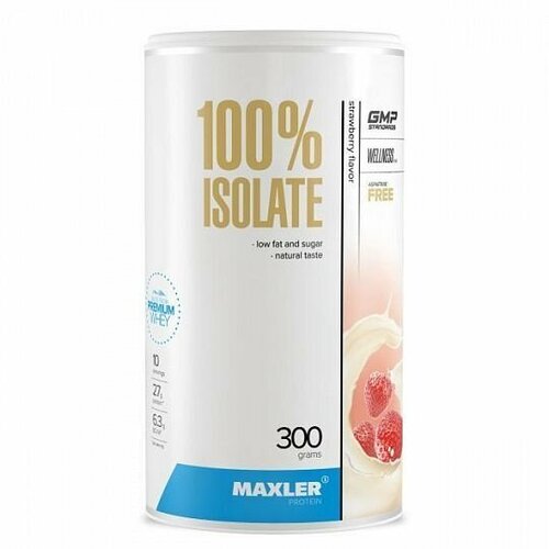 Maxler 100% Isolate 300 гр (Maxler) Клубника maxler juisy isolate 500 гр