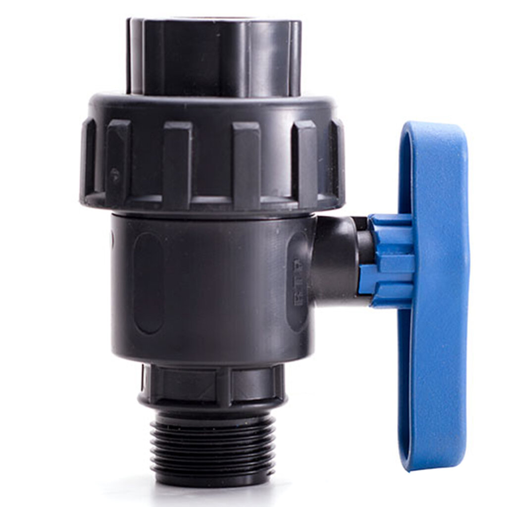 фото ПНД кран РосТурПласт с внутренней резьбой 1/2" и наружной резьбой 1/2"