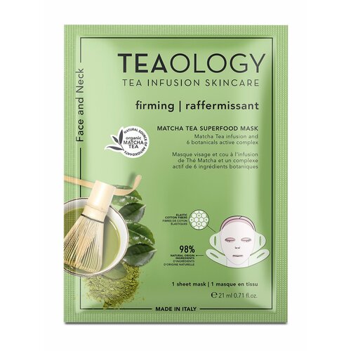TEAOLOGY Matcha Tea Маска для лица и шеи укрепляющая, 21 мл