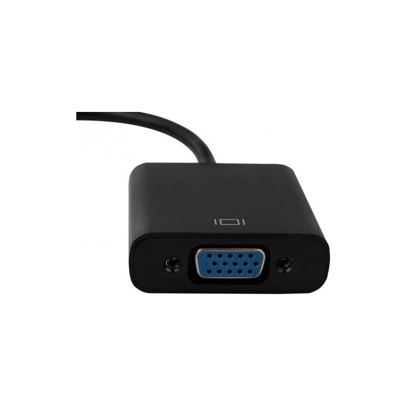 Видео адаптер DP-VGA M/F KS-454 DisplayPort - кабель 0.1м чёрный — фото 1