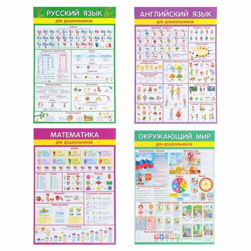 Набор плакатов Для дошкольников 30х43 см 463₽