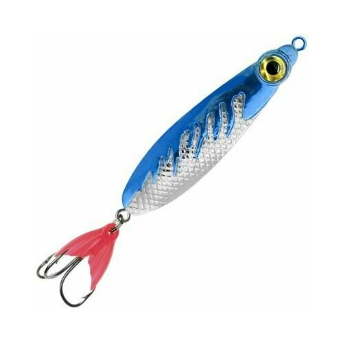 фото Блесна для рыбалки aqua нерка fire 08,0g цвет 06 (серебро, красный и синий металлик), 1 штука