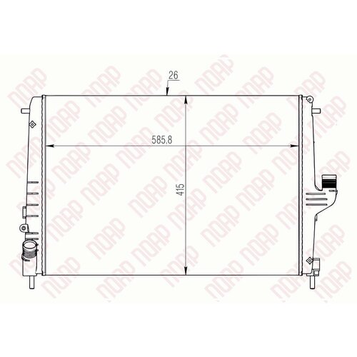 Радиатор охлаждения ВАЗ LADA Largus (12 ) MT AC/RENAULT Logan (08 ) LS, KS, AT AC, Duster (10 ) MT AC