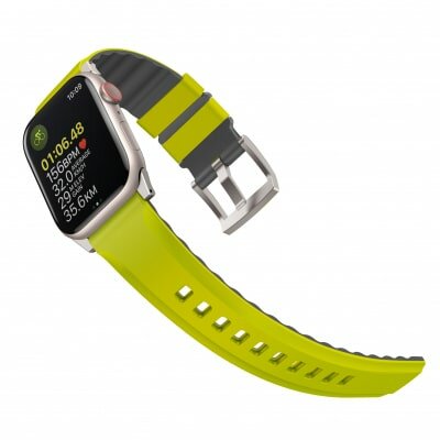 Uniq Силиконовый ремешок Uniq Linus Airosoft Silicone Strap для Apple Watch 42/44/45/49 салатовый 49MM-LINUSLGRN