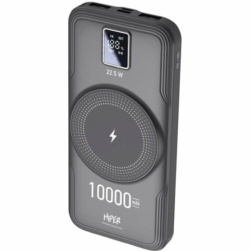 Внешний аккумулятор Hiper AIR 10000 BLACK 10000mAh QC PD 3A WLS заряд Черн 378500₽