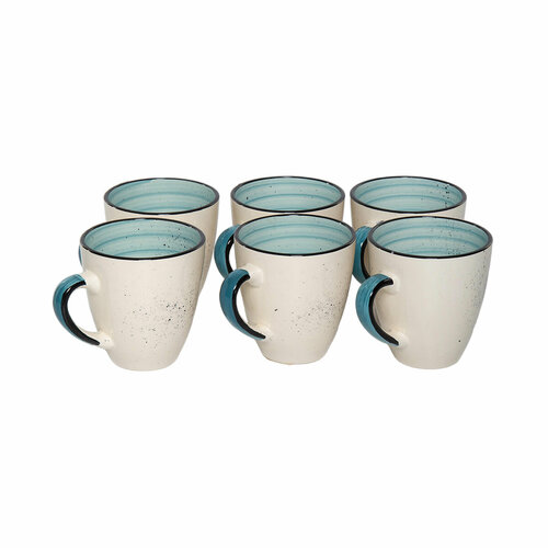 Кружка Elrington Аэрограф Мятный бриз, керамическая, 400 мл, 6 шт