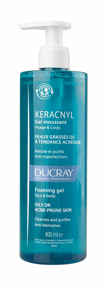 DUCRAY Ducray Keracnyl Гель для лица и тела очищающий, 400 мл