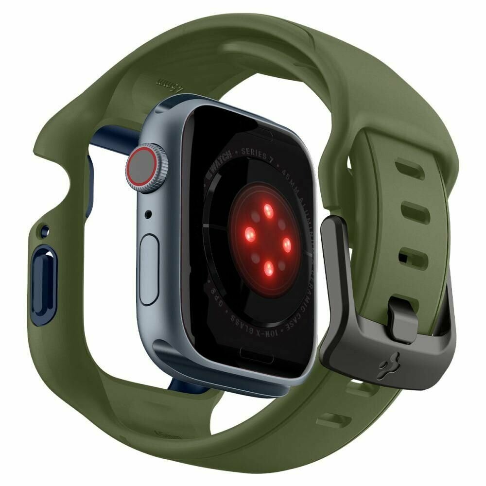 Чехол SPIGEN для Apple Watch 8/7 (45 mm) - Liquid Air Pro - Зеленый - ACS04408