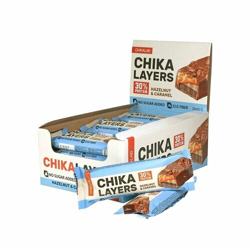 Chikalab Протеиновый батончик Chikalab – Chika Layers - Hazelnut & Caramel (20 шт)