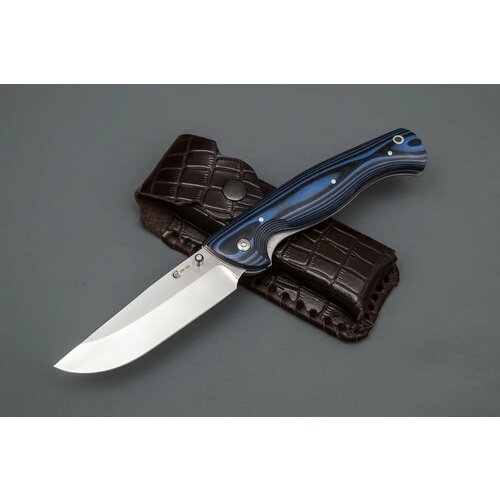 фото Складной нож из стали vg-10«сибиряк», рукоять пластик g-10 (цвет синий) кузница сёмина юрия михайловича